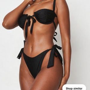 MISSGUIDED BLACK BIKINI TOP